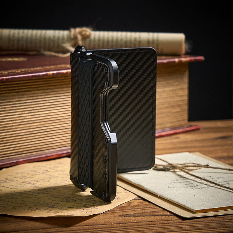 Portefeuille tactique pliable en fibre de carbone avec protection RFID - image 1