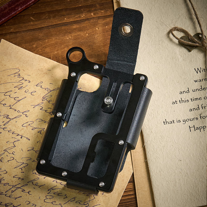 Portefeuille tactique antivol à boucle réglable avec rangement pour cartes - Noir - image 1