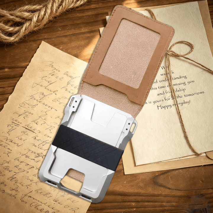 Portefeuille tactique à rabat antivol avec rangement pour cartes - Brun - image 5