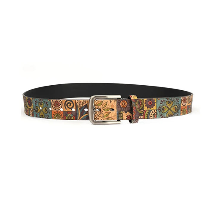 Ceinture en cuir à motifs style bohème pour femme - image 0