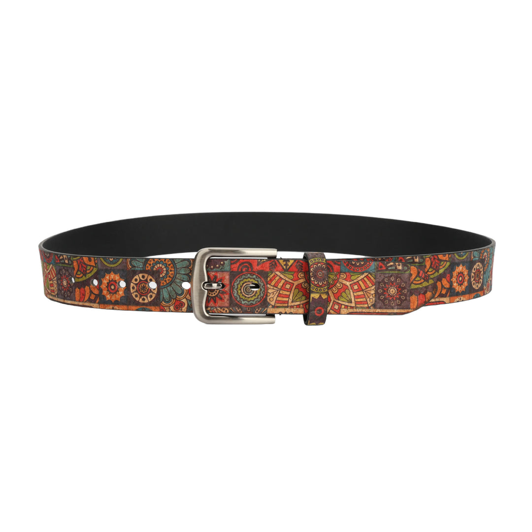 Ceinture en cuir à motif végétal bohème pour femme - image 1
