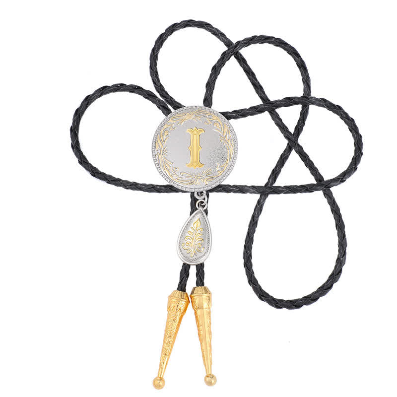 Cravate bolo avec initiales de A à Z et pendentif en forme de larme - image 19