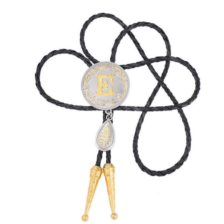 Cravate bolo avec initiales de A à Z et pendentif en forme de larme - image 11