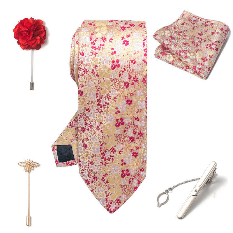 Ensemble de 5 pièces pour homme : pochette élégante, broche, corsage et cravate. - image 21