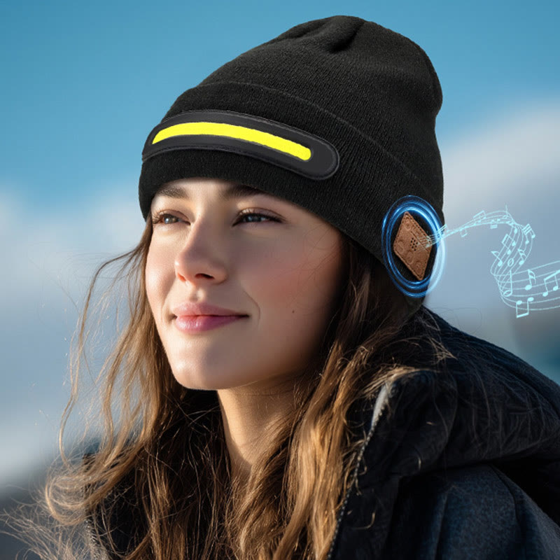 Bonnet d'hiver chaud et musical Bluetooth avec lumière - image 1