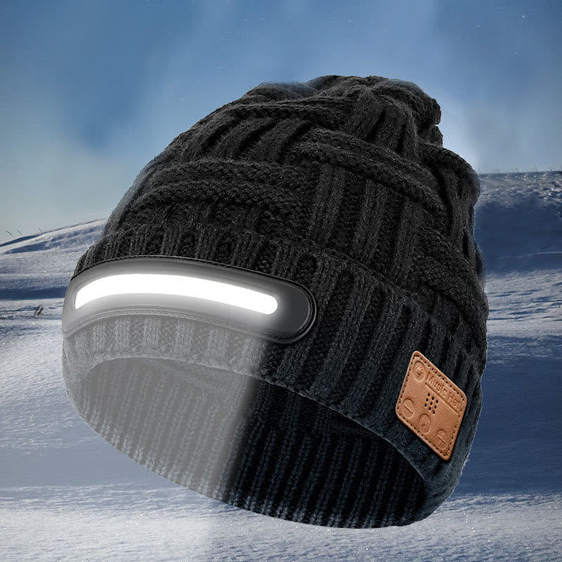 Bonnet d'hiver chaud et musical Bluetooth avec lumière - image 3