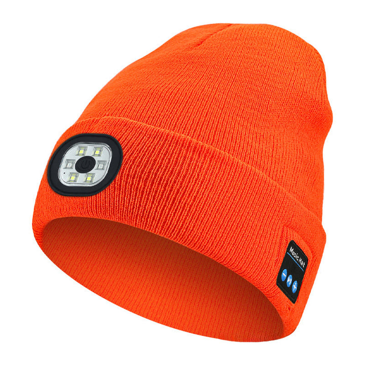 Bonnet Bluetooth avec musique d'hiver et éclairage LED - Lumière LED et Bluetooth - Orange - M (22"-22 7/8") - image 10