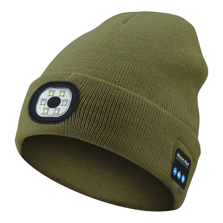 Bonnet Bluetooth avec musique d'hiver et éclairage LED - Lumière LED et Bluetooth - Vert armée - M (22"-22 7/8") - image 7
