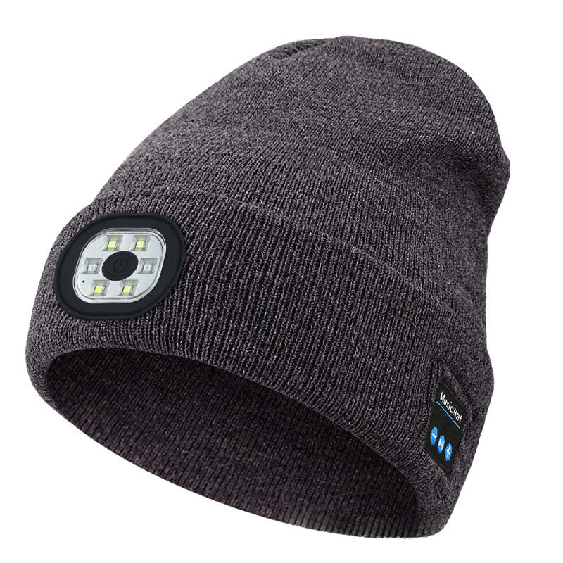 Bonnet Bluetooth avec musique d'hiver et éclairage LED - Lumière LED et Bluetooth - Gris foncé - M (22"-22 7/8") - image 6