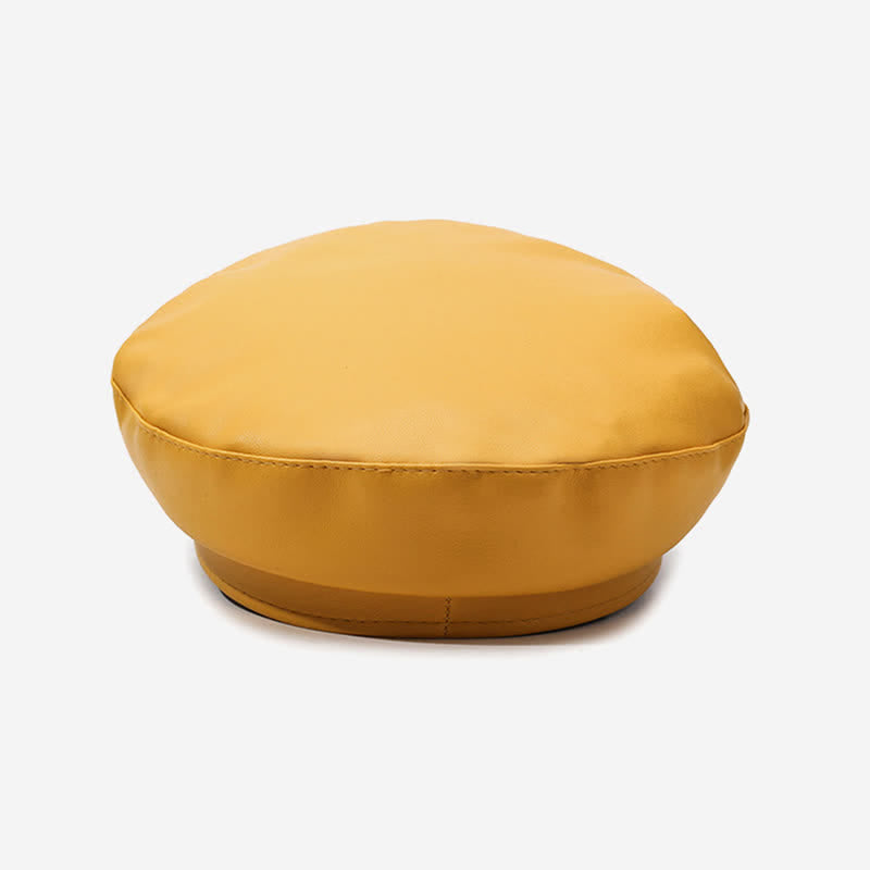 Béret en cuir de style militaire orné d'ancres et d'une chaînette - image 4