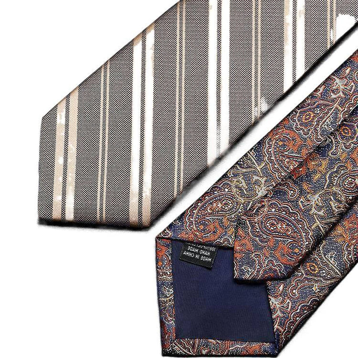 Cravate élégante pour homme, couleur champagne, avec fermeture éclair et pré-nouée - image 2