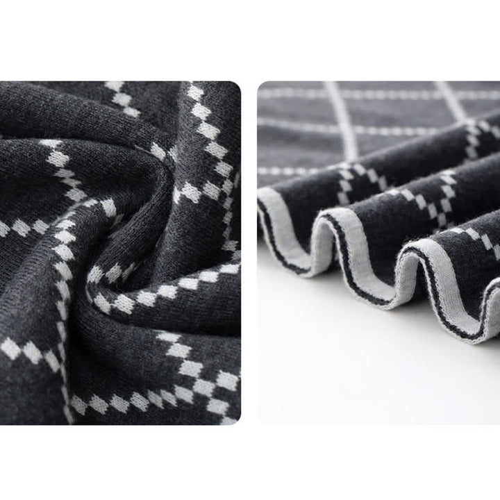 Écharpe d'affaires élégante pour homme, motif losanges - image 8