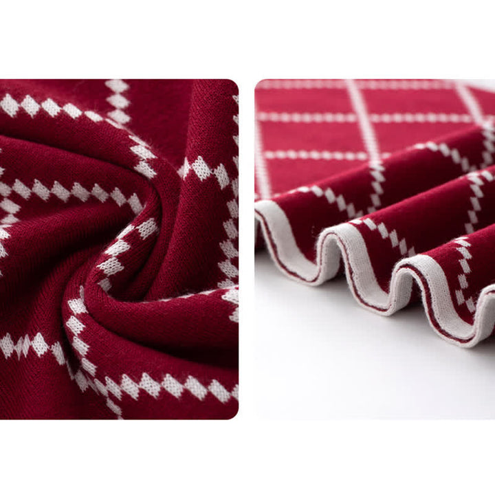 Écharpe d'affaires élégante pour homme, motif losanges - image 4