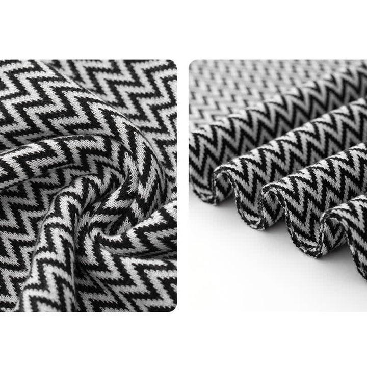 Écharpe élégante à chevrons pour homme, idéale pour le travail. - image 3
