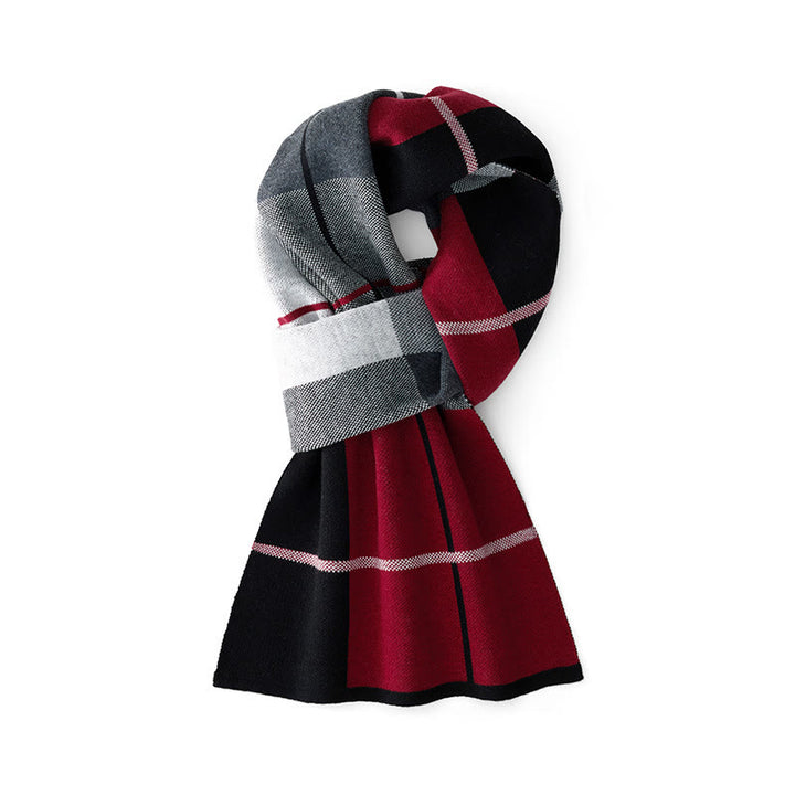 Écharpe tricotée color block pour homme, idéale pour l'hiver. - Style n° 3 - image 2