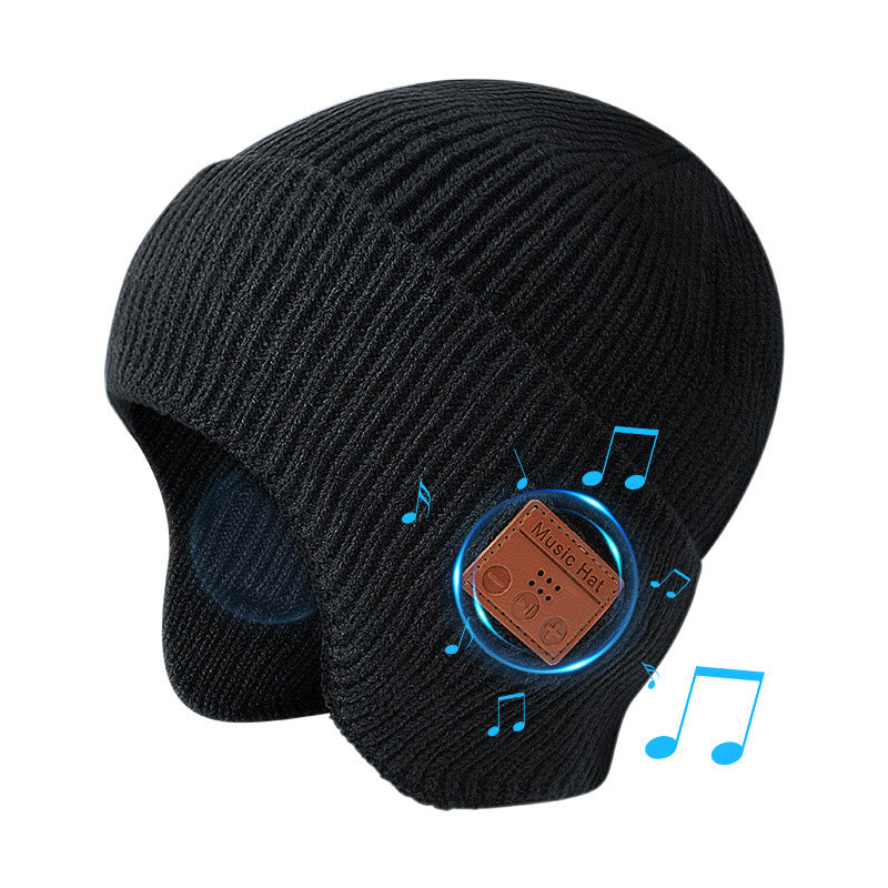 Bonnet tricoté d'hiver avec musique et éclairage Bluetooth détachable - Noir - Bluetooth - M (22"-22 7/8") - image 8