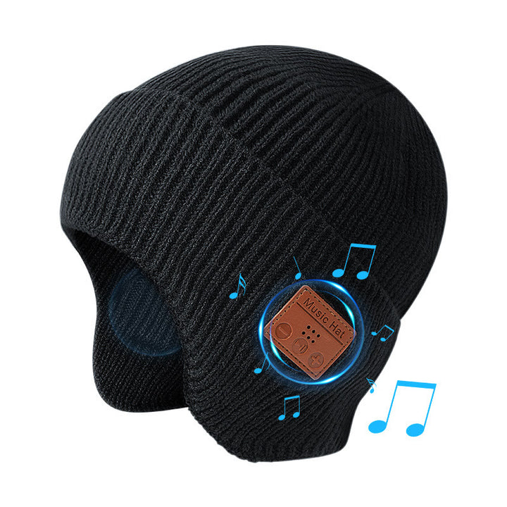 Bonnet tricoté d'hiver avec musique et éclairage Bluetooth détachable - Noir - Bluetooth - M (22"-22 7/8") - image 8