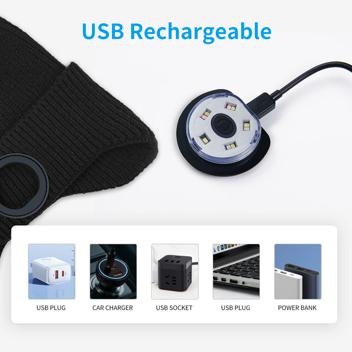 Bonnet tricoté d'hiver avec musique et éclairage Bluetooth détachable - image 4