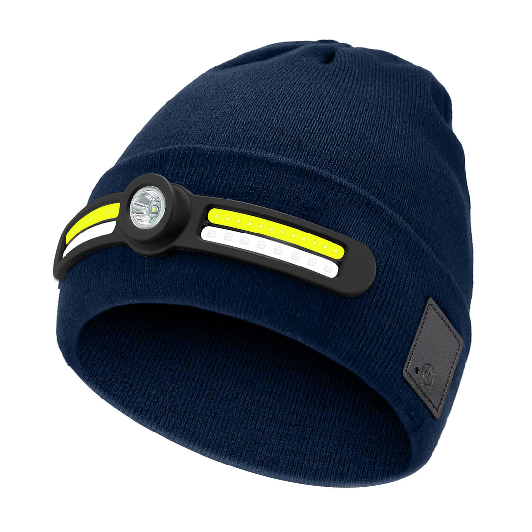 Bonnet tricoté avec éclairage LED d'hiver en mode RGB - Bleu marine - M (22"-22 7/8") - image 7