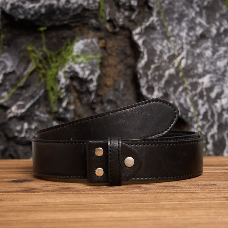 Ceinture en cuir bicolore avec boucle de couteau dissimulée et initiale à faire soi-même - Z - Ceinture en cuir PU noir (40) - image 6