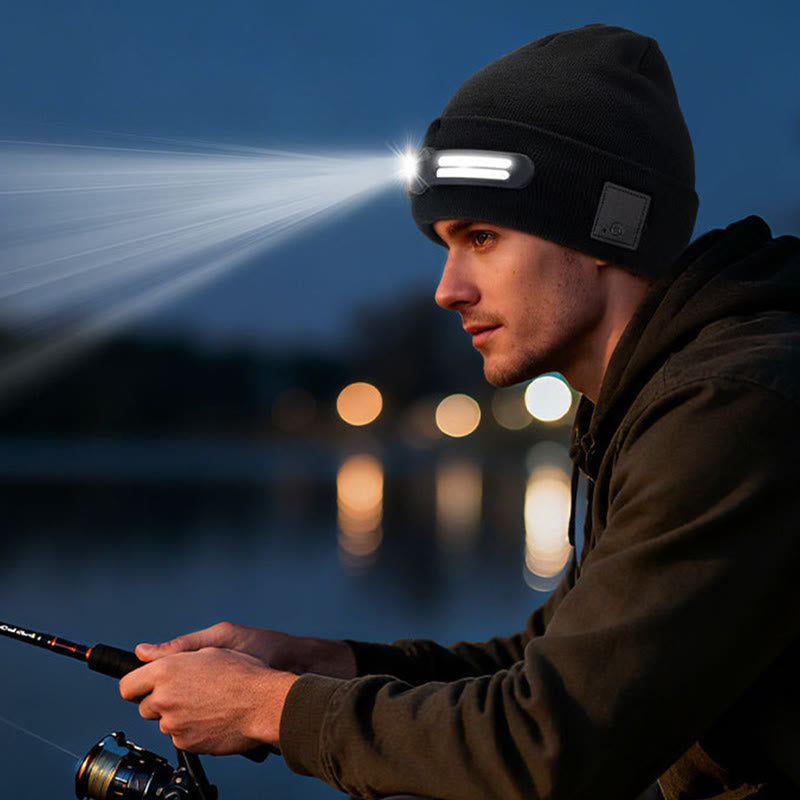 Bonnet tricoté avec éclairage LED d'hiver en mode RGB - image 3