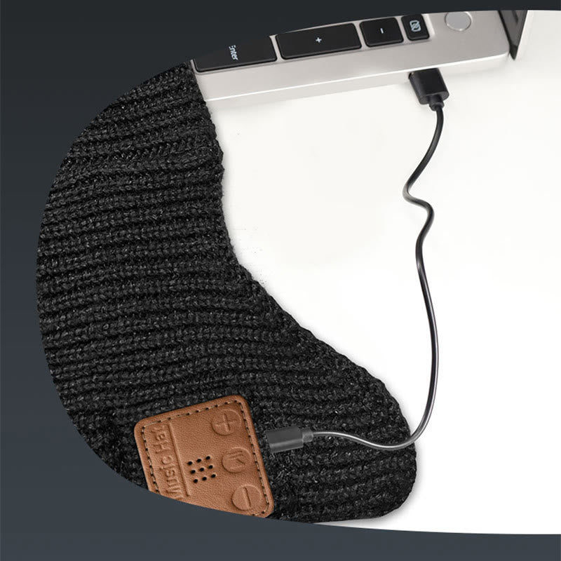 Bonnet tricoté d'hiver avec musique et éclairage Bluetooth détachable - image 6