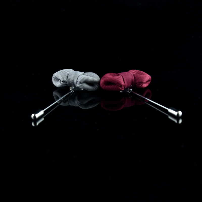 Épingle à revers en tissu en forme de nœud papillon pointu pour homme - image 5