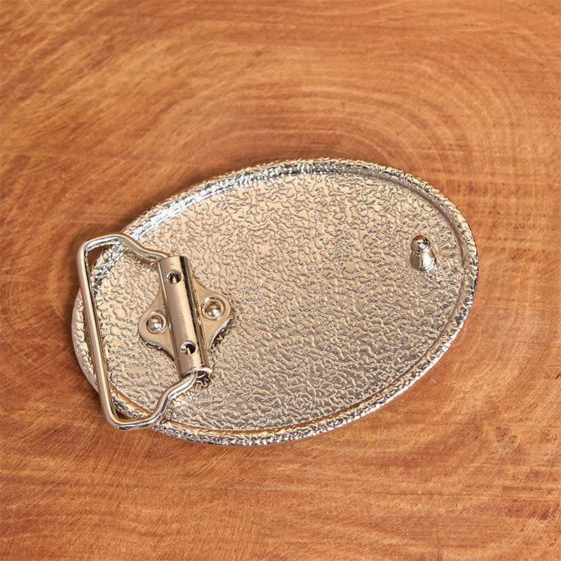 Ceinture en cuir avec boucle DIY en coquillage sculpté argent et noir - image 2