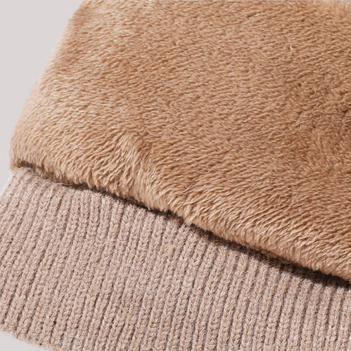 Bonnet en peluche tricotée 3 en 1 avec écharpe et masque - image 5