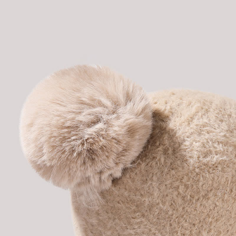 Bonnet tricoté 3 en 1 avec visière, écharpe et masque intégrés - image 5