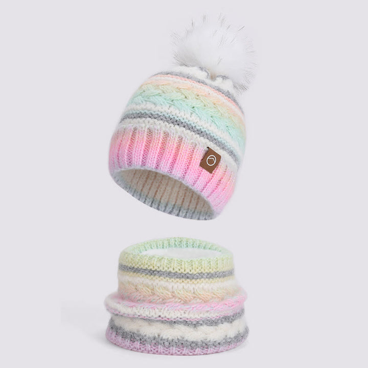 Lot de 2 cache-cou chauds et colorés pour l'hiver - Style n° 4 - Réglable (21 5/8"-23 5/8") - image 4