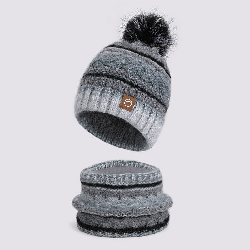 Lot de 2 cache-cou chauds et colorés pour l'hiver - Style n° 2 - Réglable (21 5/8"-23 5/8") - image 2