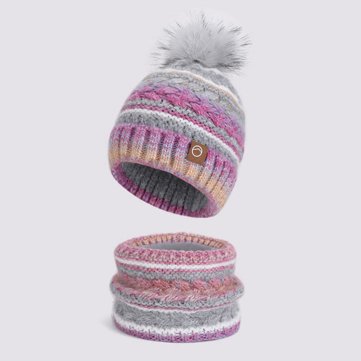 Lot de 2 cache-cou chauds et colorés pour l'hiver - Style n° 1 - Réglable (21 5/8"-23 5/8") - image 0