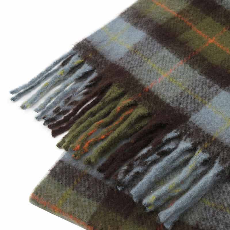 Écharpe châle à franges, épaisse et chaude, à carreaux, pour femme, idéale pour l'hiver. - image 3