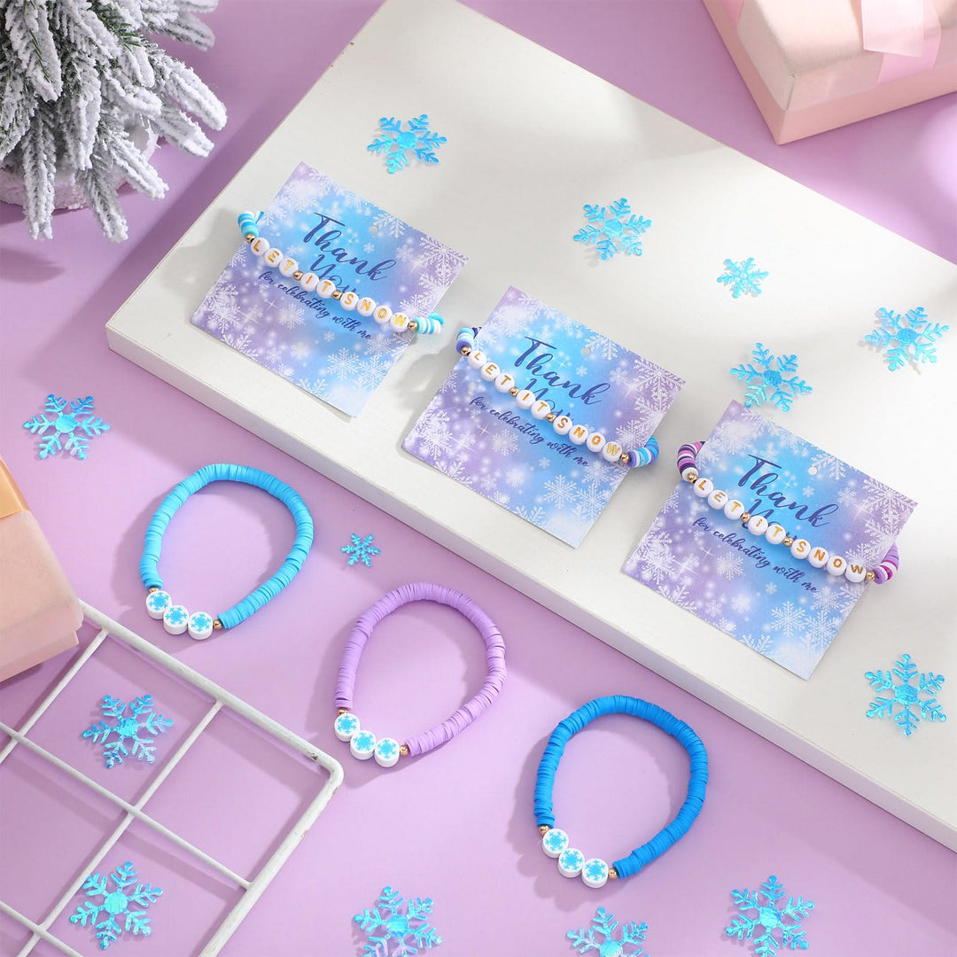 Bracelet de Noël flocon de neige (lot de 6) avec carte de vœux - image 7