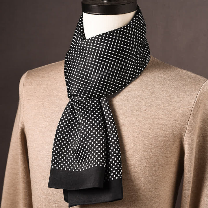 Écharpe longue en pure soie de style ethnique rétro pour homme - Style n° 20 - image 19