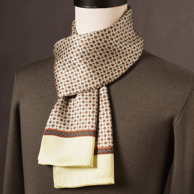 Écharpe longue en pure soie de style ethnique rétro pour homme - Style n° 18 - image 17