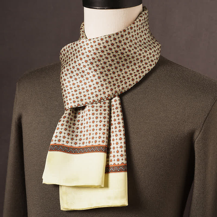 Écharpe longue en pure soie de style ethnique rétro pour homme - Style n° 18 - image 17