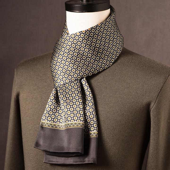 Écharpe longue en pure soie de style ethnique rétro pour homme - Style n° 11 - image 10