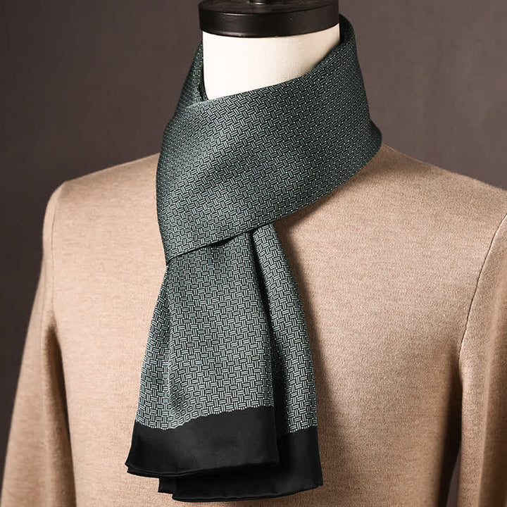 Écharpe longue en pure soie de style ethnique rétro pour homme - Style n° 24 - image 23