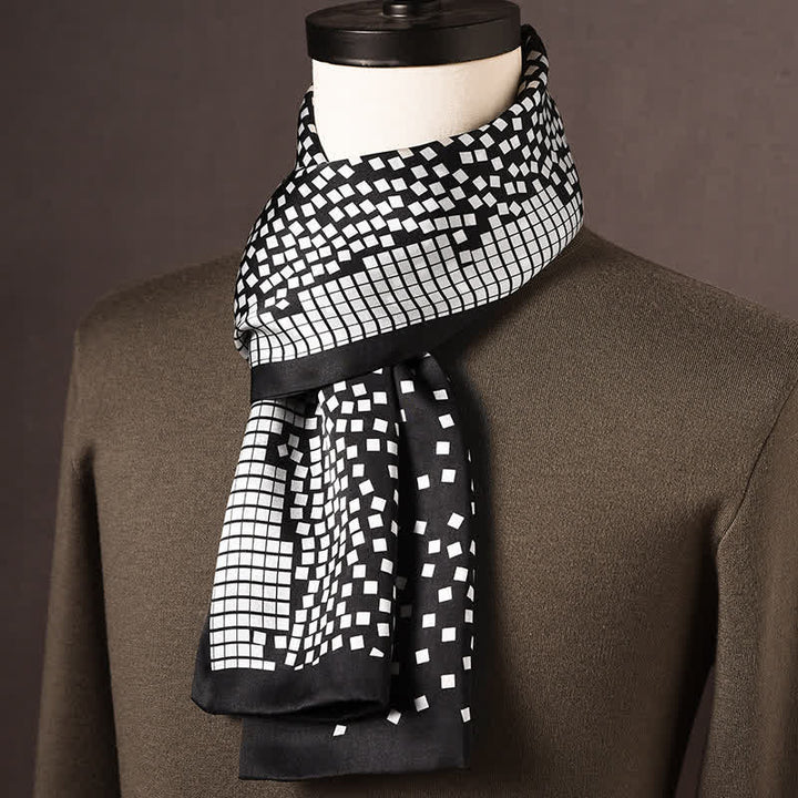 Écharpe longue en pure soie de style ethnique rétro pour homme - Style n° 13 - image 12