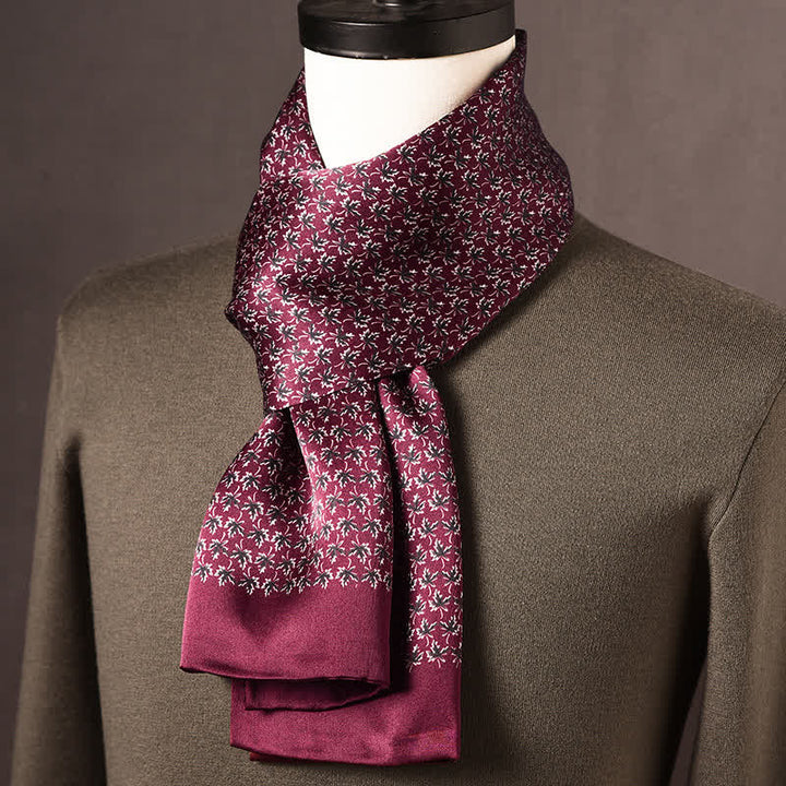 Écharpe longue en pure soie de style ethnique rétro pour homme - Style n° 9 - image 8