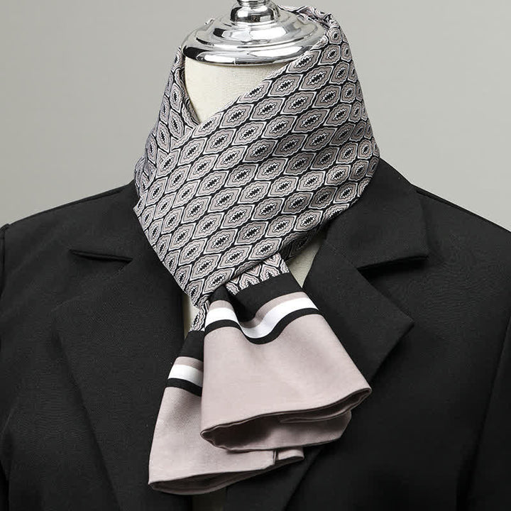 Écharpe longue élégante pour homme, motif géométrique, idéale pour le travail. - Style n° 3 - image 2