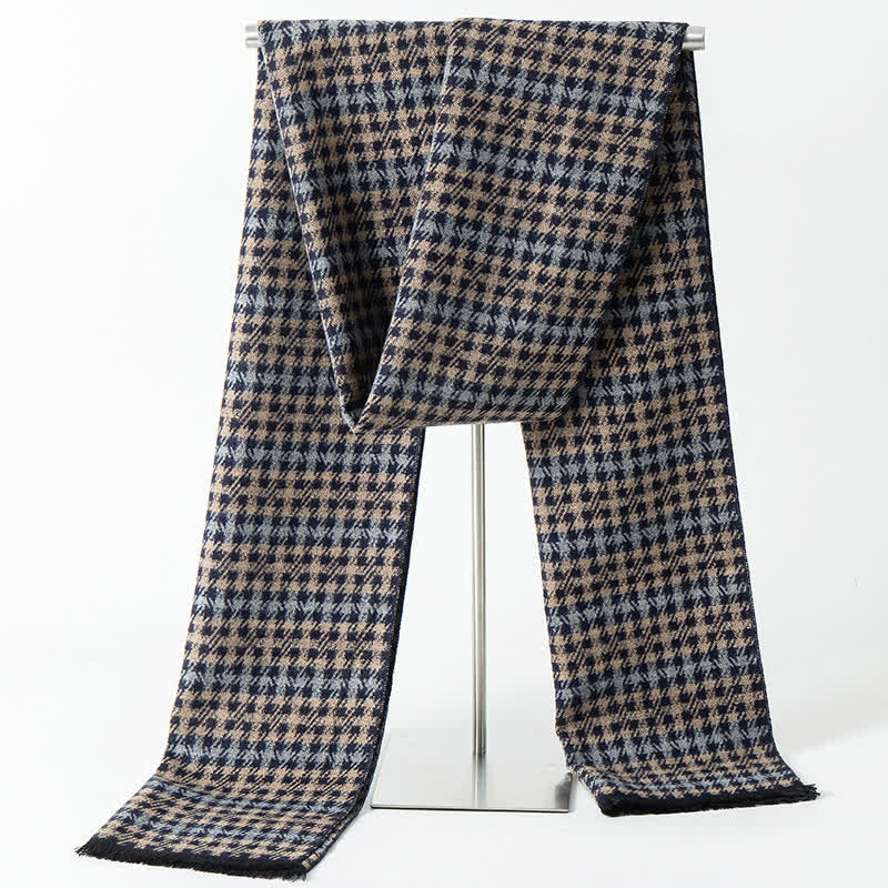 Écharpe longue chaude à carreaux style britannique pour homme - Style n° 6 - image 8