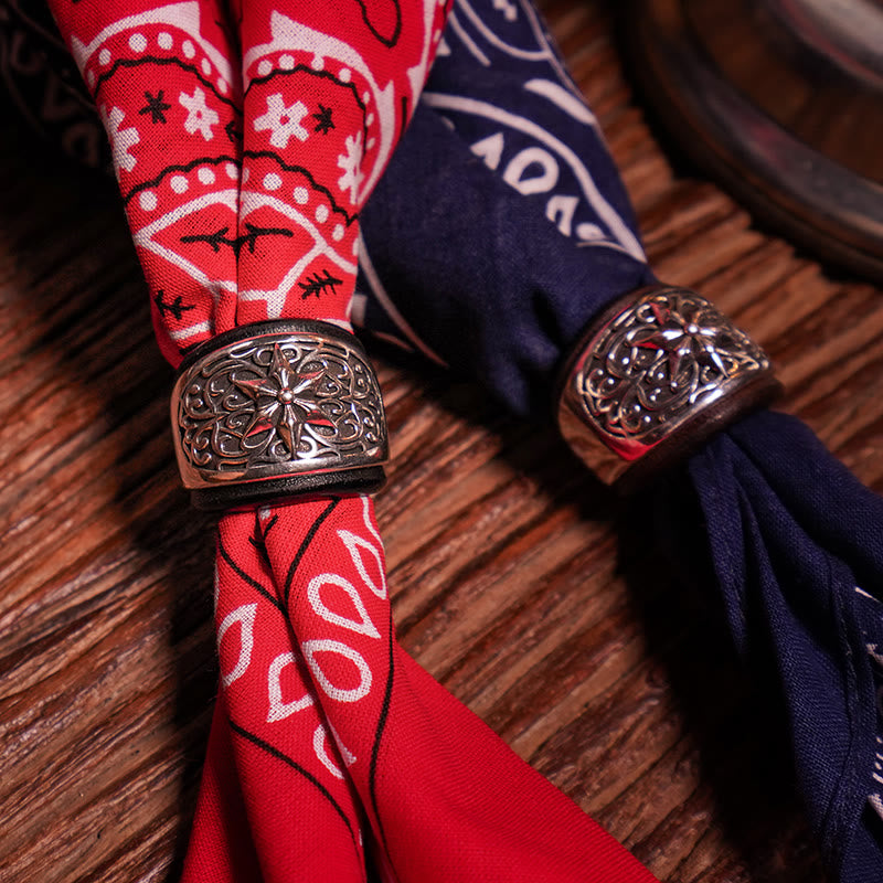 Pochette de costume imprimée hexagramme à bouton rond et noix de cajou - image 5