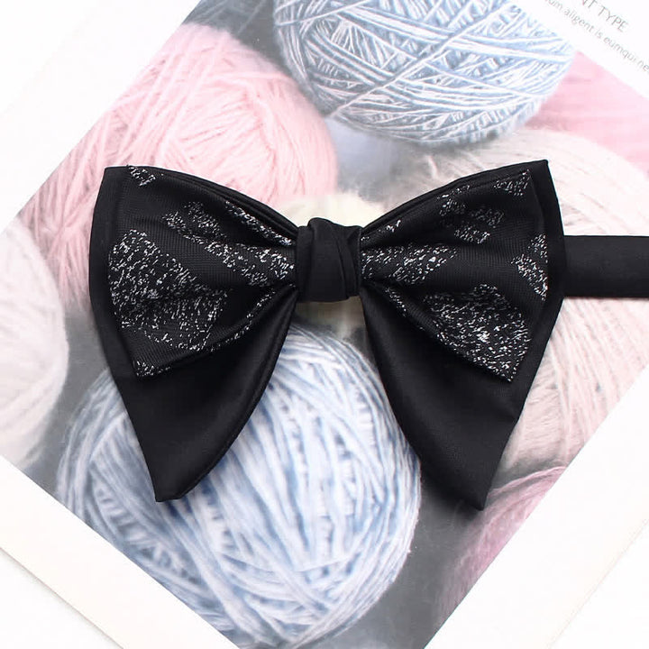 Nœud papillon pointu surdimensionné à double épaisseur et motif rétro - Style n° 7 - image 8