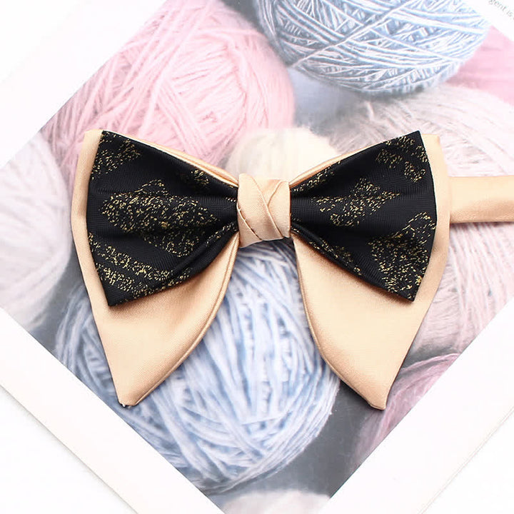 Nœud papillon pointu surdimensionné à double épaisseur et motif rétro - Style n° 5 - image 6