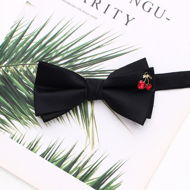 Nœud papillon noir double épaisseur avec accents métalliques élégants - Style n° 13 - image 16