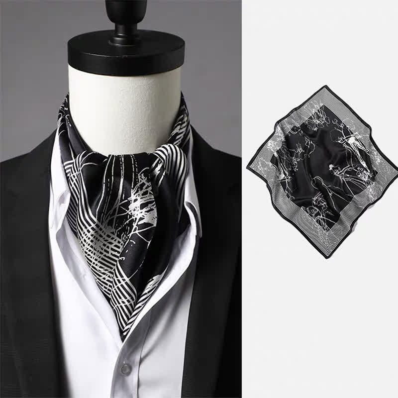 Écharpe carrée vintage pour homme à motif cachemire géométrique - Style n° 3 - image 2