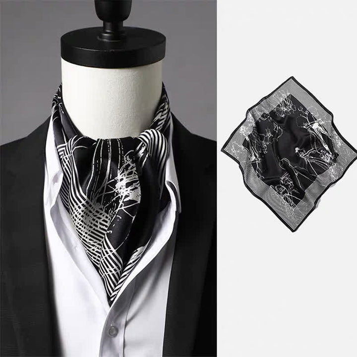 Écharpe carrée vintage pour homme à motif cachemire géométrique - Style n° 3 - image 2